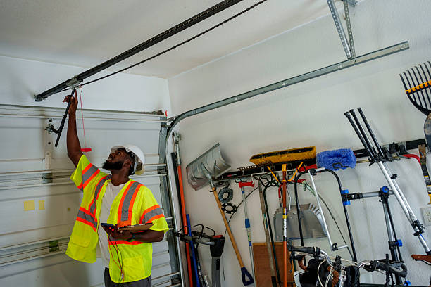 Professional Garage Door Panel Replacement technician working in Nambe, NM
